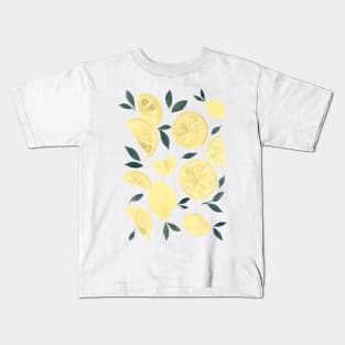 Watercolor lemons vintage Kids T-Shirt